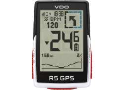 VDO R5 GPS Compteur De V&eacute;lo Sans Fil - Blanc