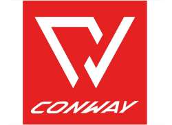 Conway Logo Autocollant - Rouge/Blanc