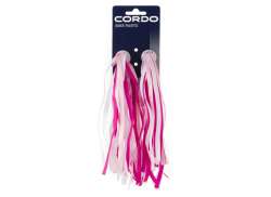 Cordo Streamer 2 Serpentins Pour V&eacute;los - Violet/Rose