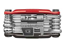 Crankbrothers Multi-Outils 17-Pi&egrave;ces - Noir/Rouge